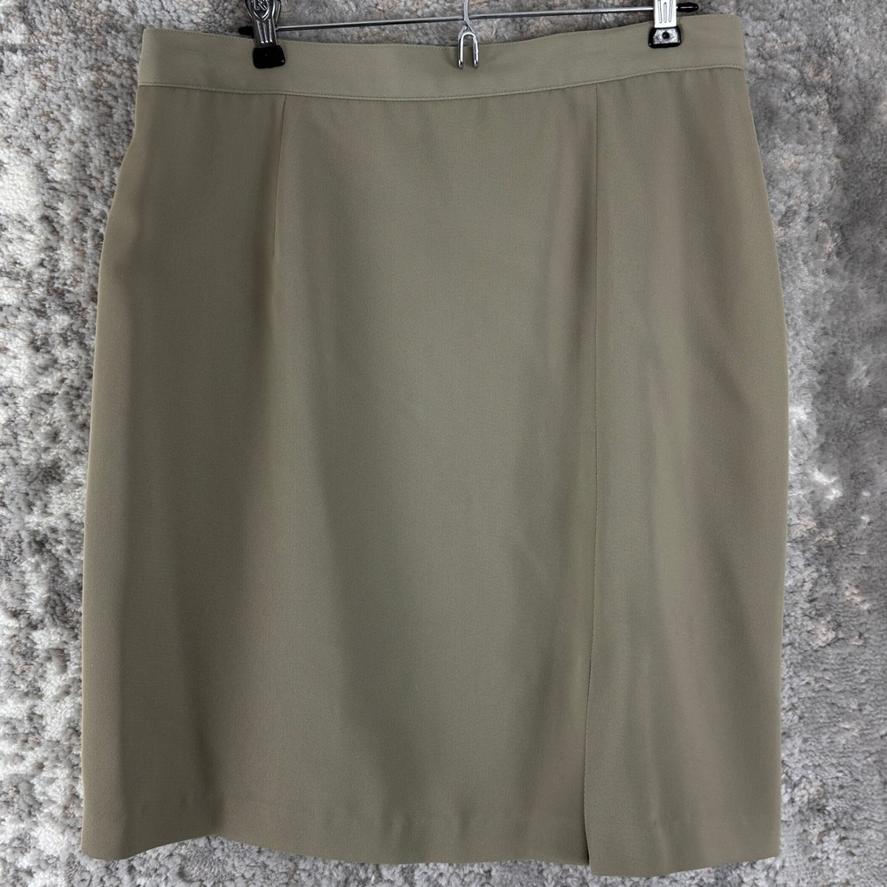 Sag Harbor Size 16 Elastic Waist Lined Career Pencil Skirt Sage Green‎ Women